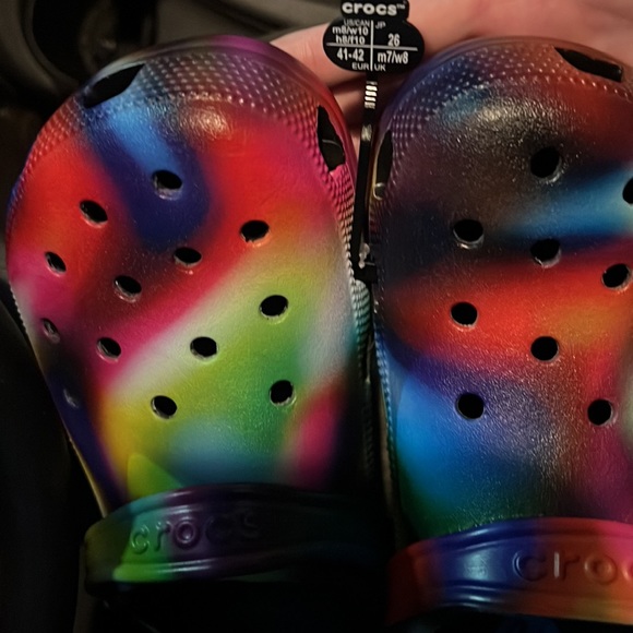 Crocs Classic Tie Dye style clogs size 10 women and 8 for men (Sold) - Picture 6 of 6